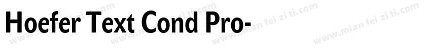 Hoefer Text Cond Pro字体转换